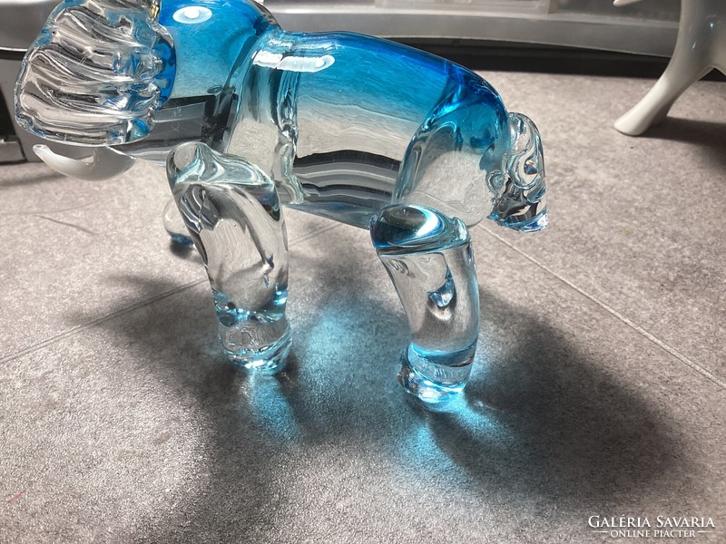 Glass elephant ornament