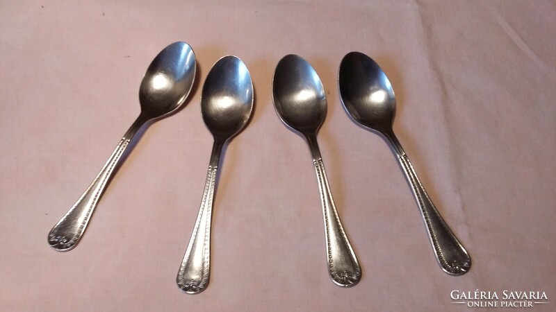 4 Old sciola stainless coffee spoons