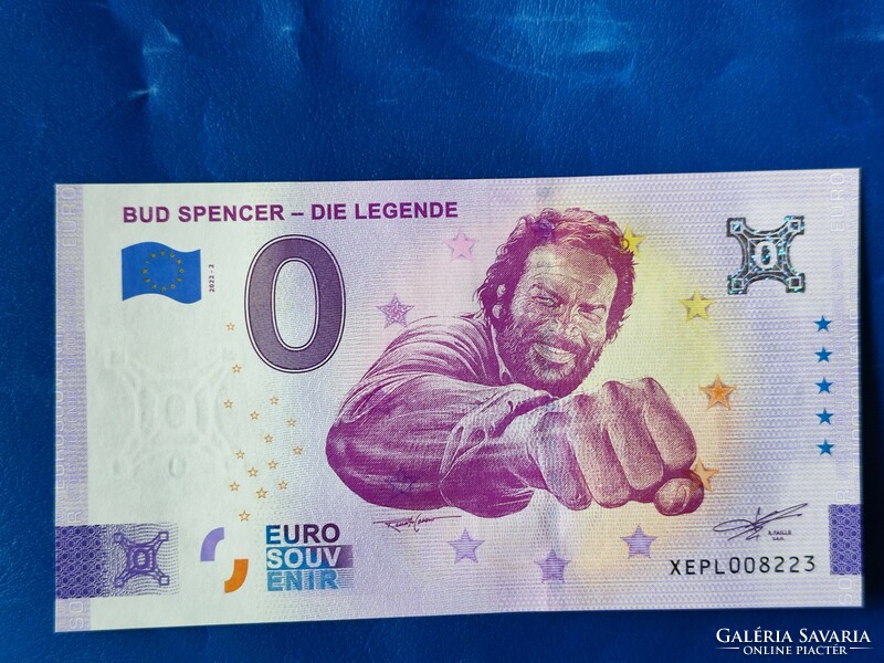 Germany 0 euro 2022 piedone - bud spencer the legend! Rare commemorative paper money! Ouch!