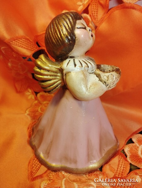 Bozner thun ceramic angel with wings, 15 cm.
