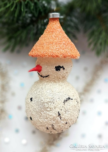 Retro Christmas tree ornament snowman 10cm