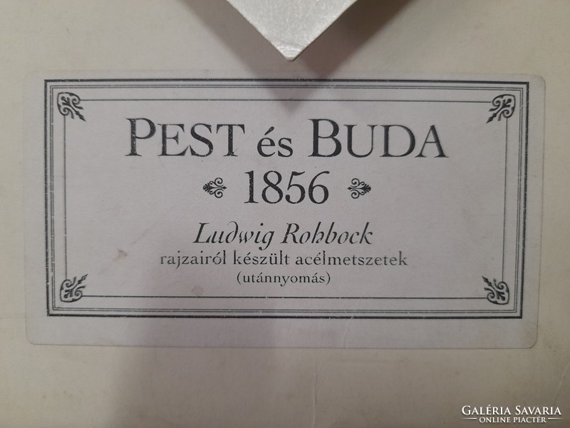 Ludwig Robbock Pest És Buda 1856 Acélmetszet Utánnyomás.10 DB.