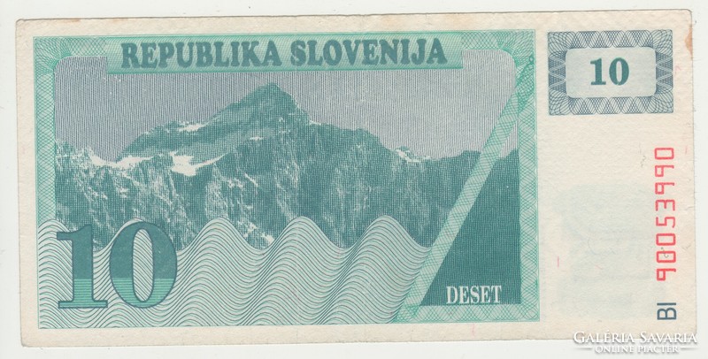 * 10 TOLAR SZLOVÉNIA 1990 *