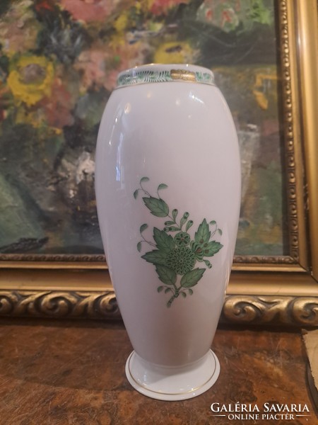 Herend green apponyi vase 22 cm