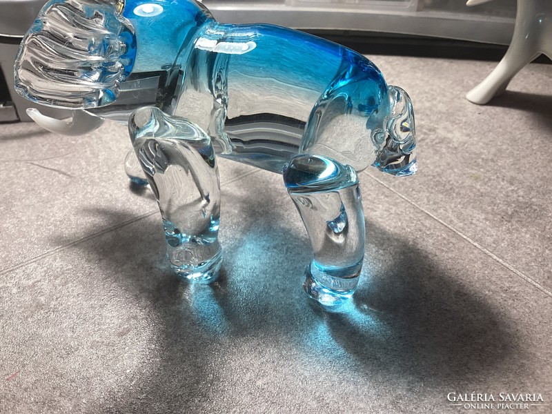 Glass elephant ornament