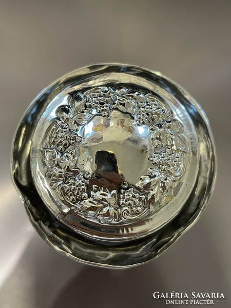 Birmingham silver powdered sugar sprinkler with glass insert (1904) for sale