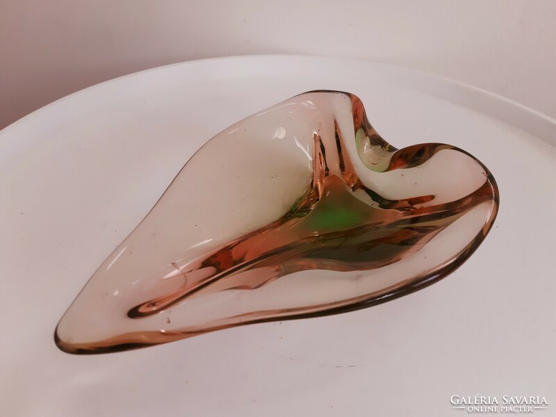 Murano heart-shaped glass offering