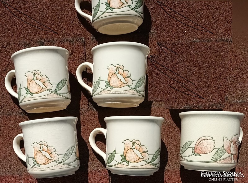 England flower pattern mug set of 6 pieces