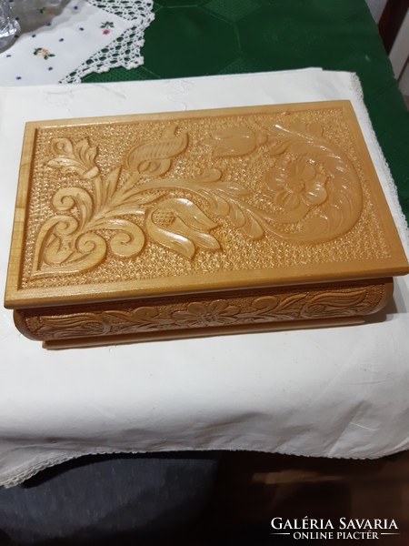 Wooden box with folk pattern