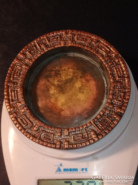 Bronze ashtray with Greek pattern for sale, 8000ft Óbuda, diameter 12cm, weight 220gr, from legacy