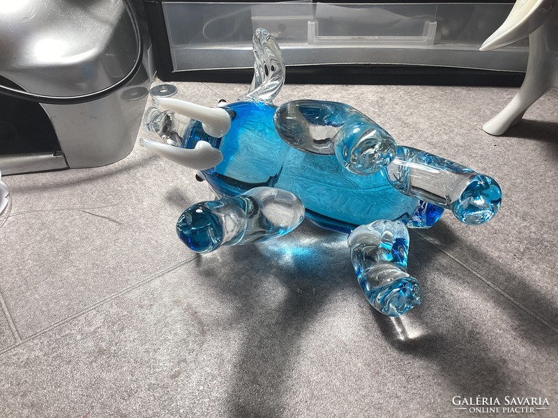 Glass elephant ornament