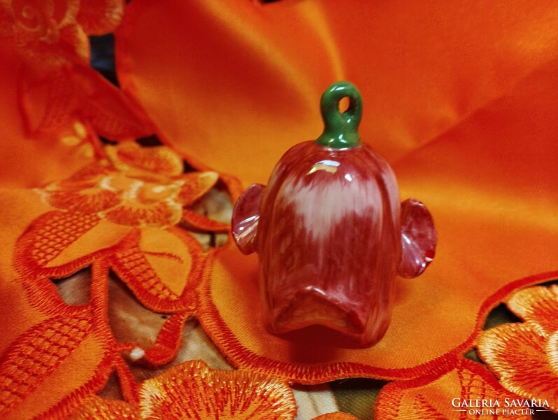 Porcelain flower, table bell, pine tree ornament, 2 pcs