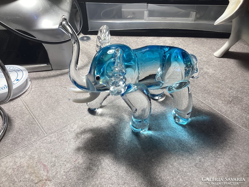 Glass elephant ornament