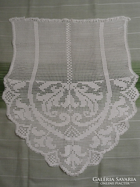 Hand crocheted tulip lace stained glass curtain