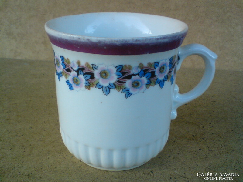 Antique Zsolnay porcelain mug with five-tower mark