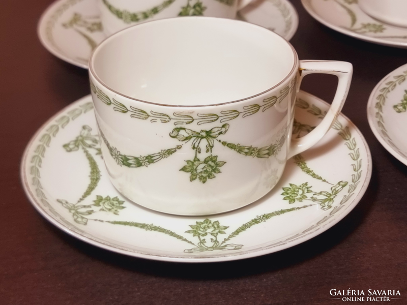 Mz moritz zdekauer Austrian porcelain tea set with ribbon flower decoration.