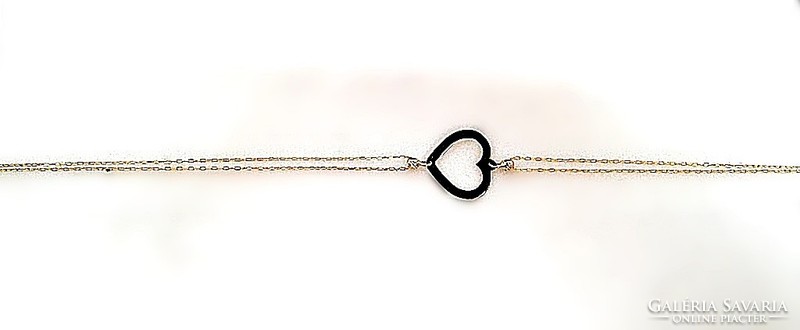 Gold heart bracelet (zal-au121514)