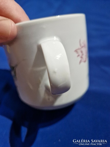 Retro Great Plains porcelain mug with a tulip pattern