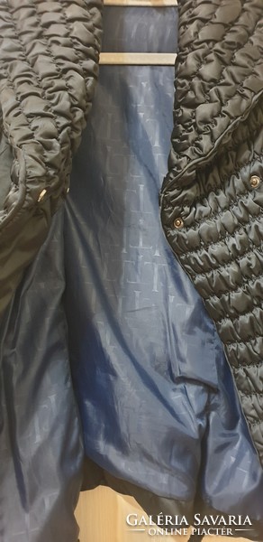 Trussardi l-xl dark blue luxury down jacket