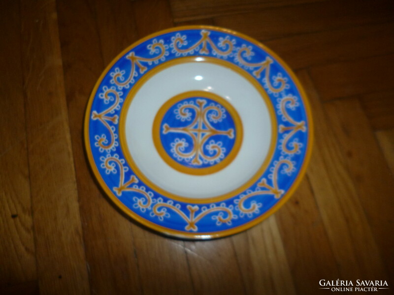 Old granite faience porcelain plate
