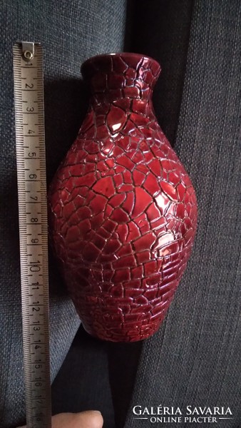 Small vase with cracked glaze by Zsolnay.