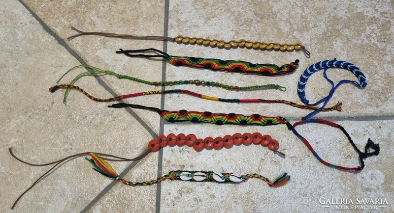 Pack of 18 African and Oriental braided bracelets