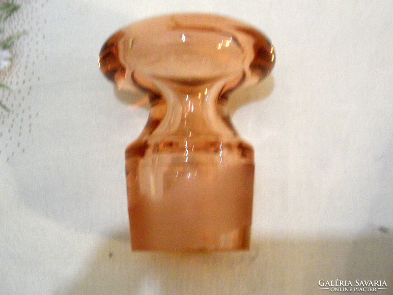 Art deco colored glass with stopper, pouring on both sides