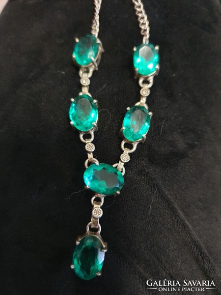 Antique stone necklaces with beautiful turquoise green trim