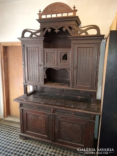 German antique sideboard hand carved 166x260x65 cm for sale due to lack of space