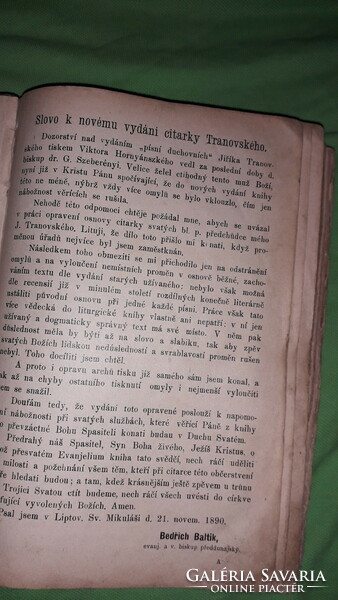 1894. Antik GÓTBETŰS Cithara Sanctorum Pisné Duchownj ,,Szlovák Biblia" nagyon ritka képek szerint