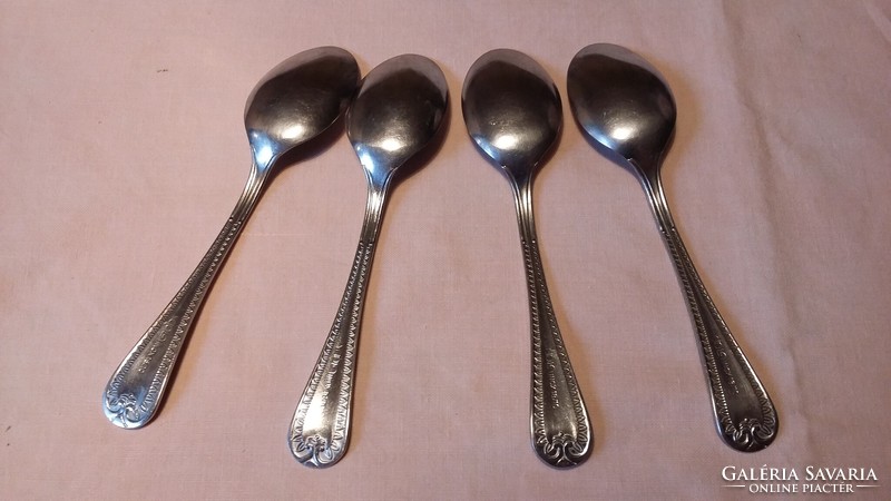 4 Old sciola stainless coffee spoons