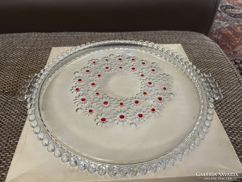 Waltherglass crystal cake tray in its original box, in perfect condition!