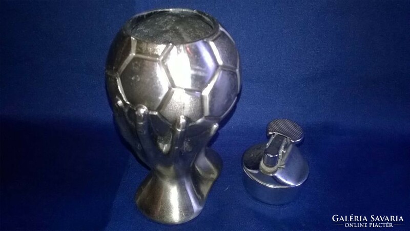 Figural table lighter 08. - Metal football cup