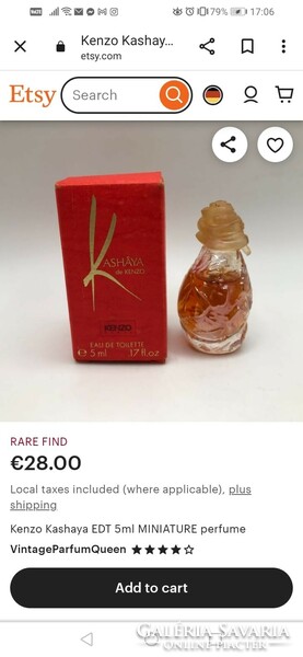 KENZO 1993-as gyönyörű, ritka, vintage KASHAYA borostyán virágos illata. 5 ml EDT