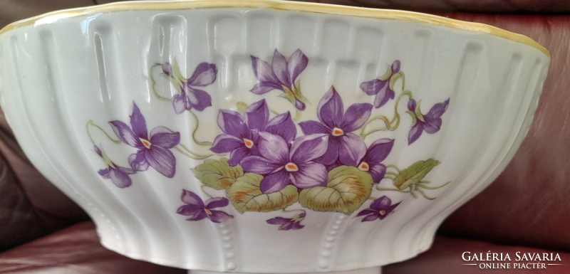Zsolnay violet bowl