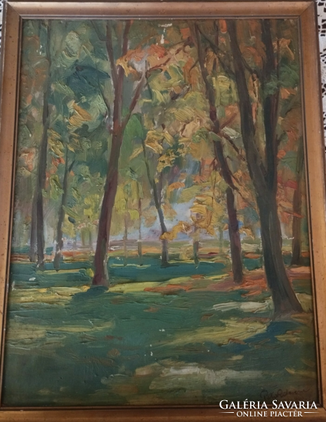 Ferenc Göcseji Pataki (1909-1965): forest landscape