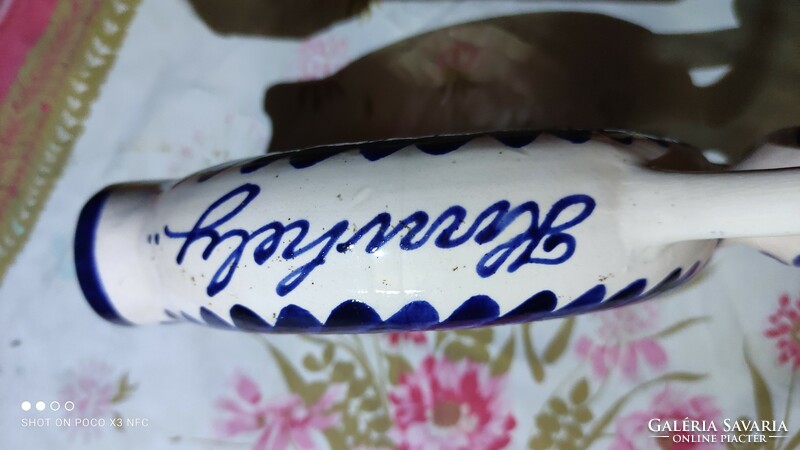 That's all I'm offering!!! Ceramic Hódmezővásárhely pretzel water bottle marked banga