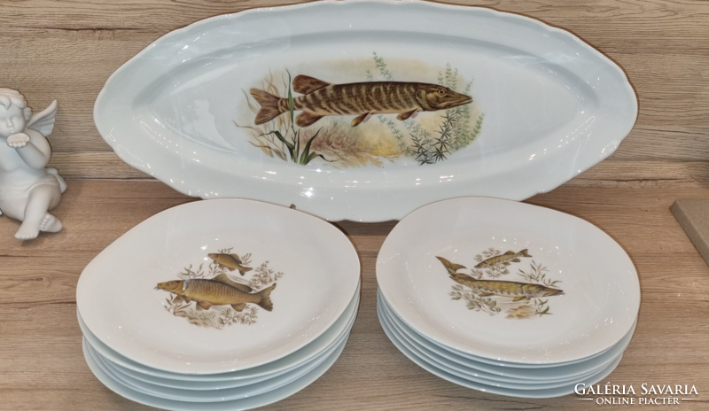 Limoges French fish set for 12 people