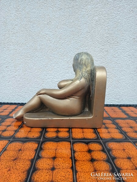 Modern design nude woman bookend ceramic marked. Negotiable!