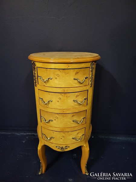 Poplar empire round chest of drawers, small chest of drawers, storage table