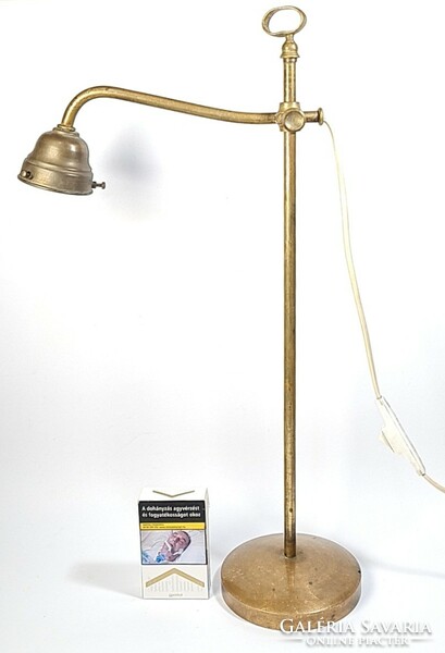 Vintage réz asztali lámpa / banklámpa