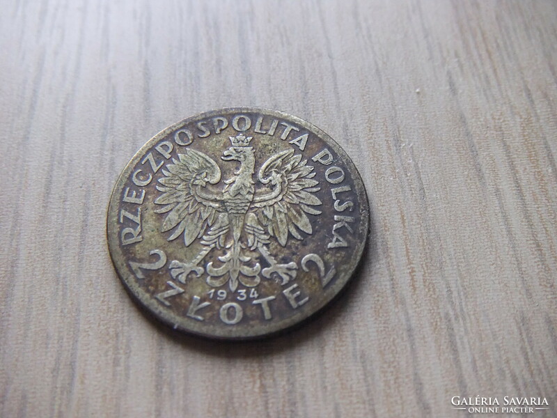 2   Złoty    1934    Lengyelország     Ezüstérme