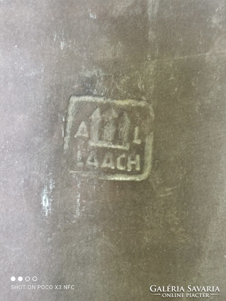 Jelzett híres értékálló Theodor Bogler majolika LAACH kerámia fali dísz falikép szent ereklye