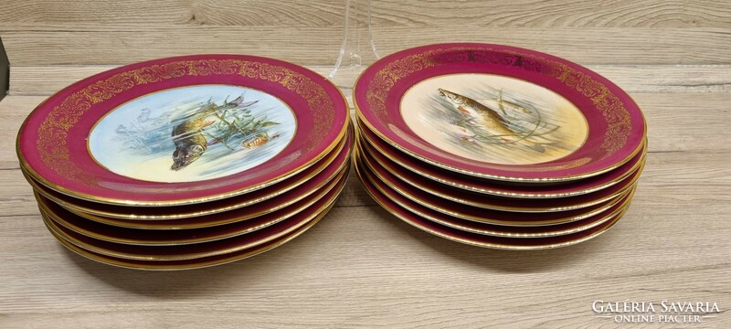 Limoges French 12 fish plates