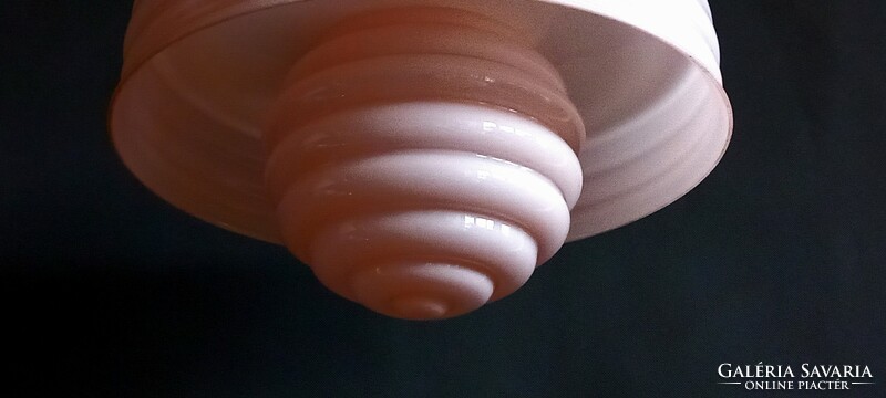 Art deco bauhaus-streamline nickel-plated copper ceiling lamp negotiable.