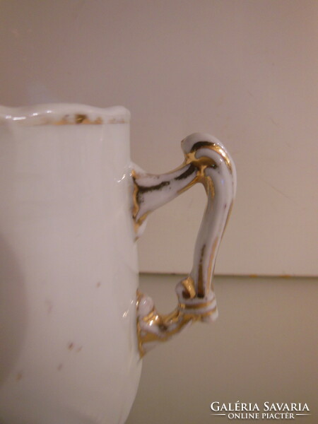 Mug - numbered - 2.5 dl - old - gilded - porcelain - flawless