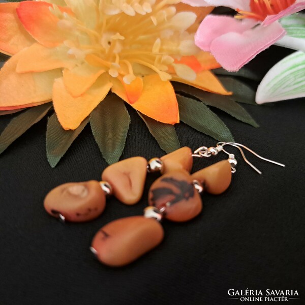 Coral earrings 6 cm