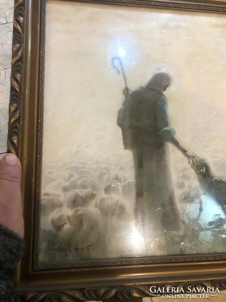 Fayl Frigyes olaj, kartonon festménye, 45 x 55 cm-es alkotás.