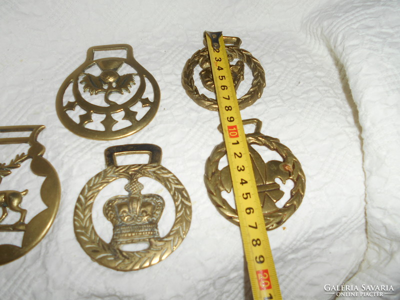 5 horse tools, solid copper ornaments