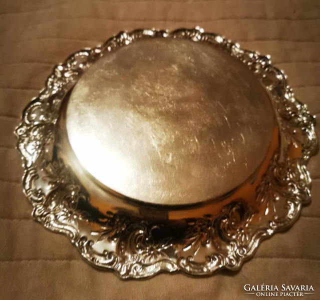 Antique baroque silver tray, 185 g